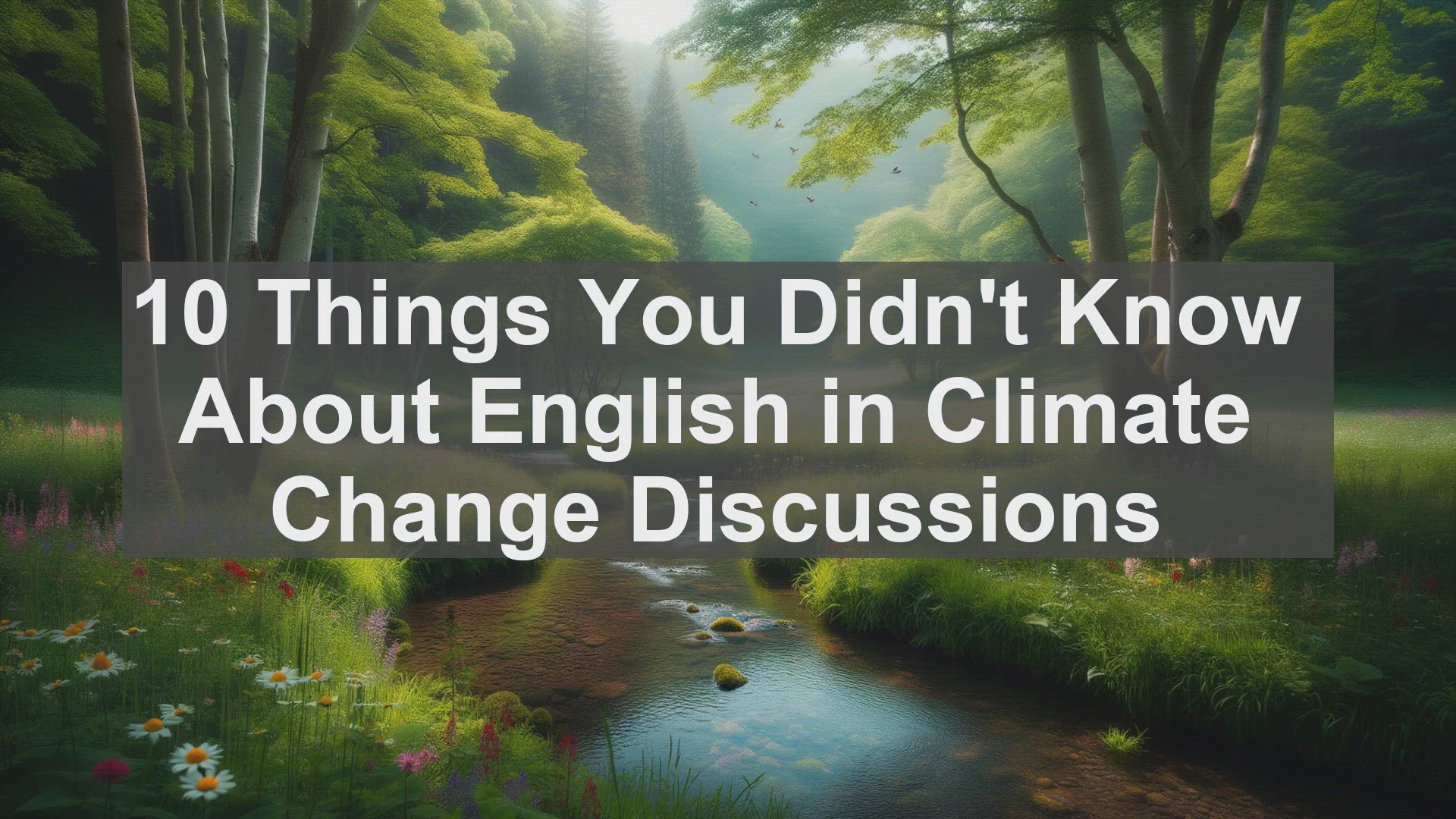 'Video thumbnail for 10 Things You Didn't Know About English in Climate Change Discussions '