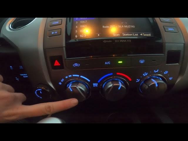 Video thumbnail for How to Enable or Disable AC in Toyota Tundra II ( 2007 - now ) - Turn AC On or Off