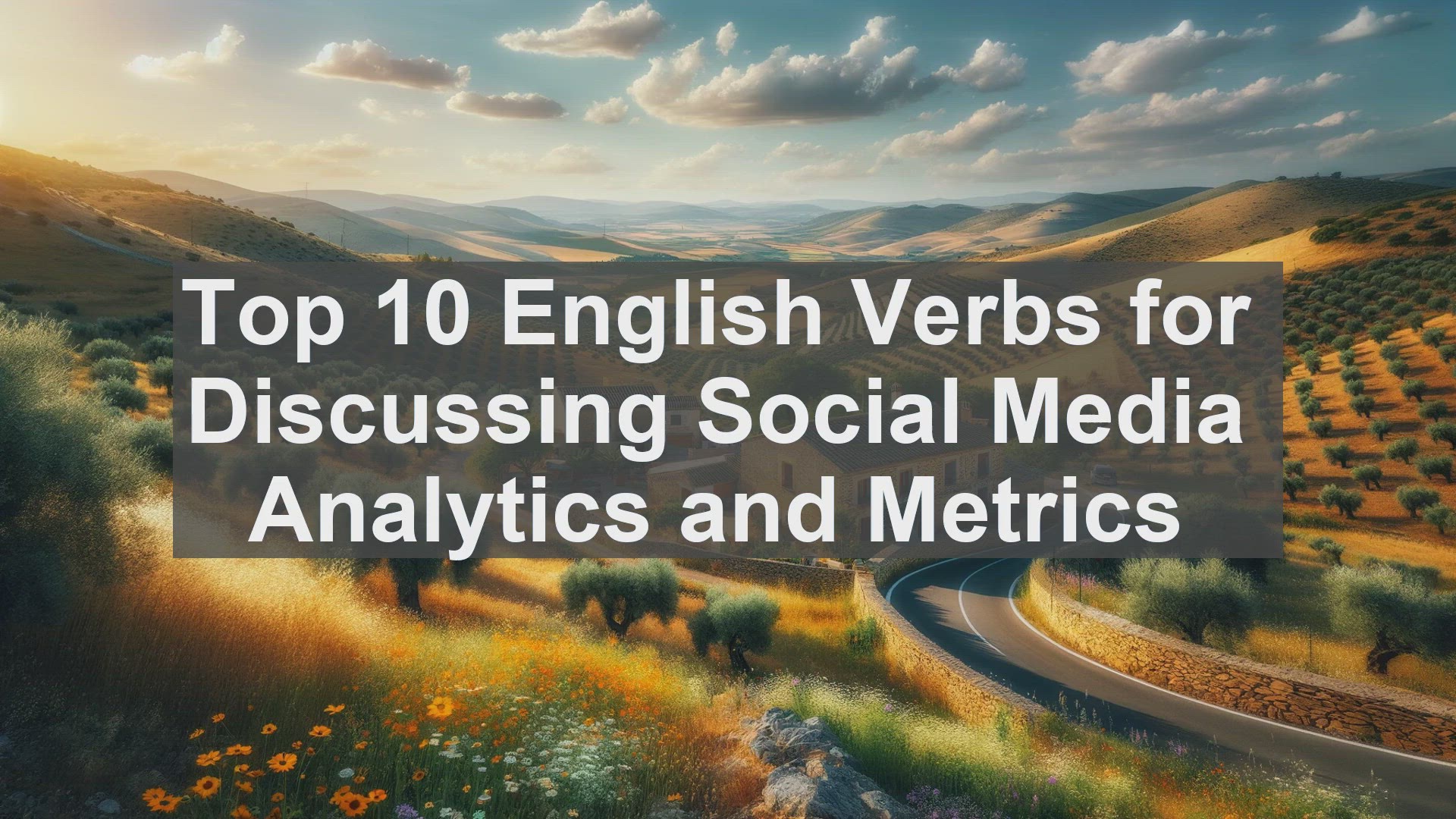 'Video thumbnail for Top 10 English Verbs for Discussing Social Media Analytics and Metrics'