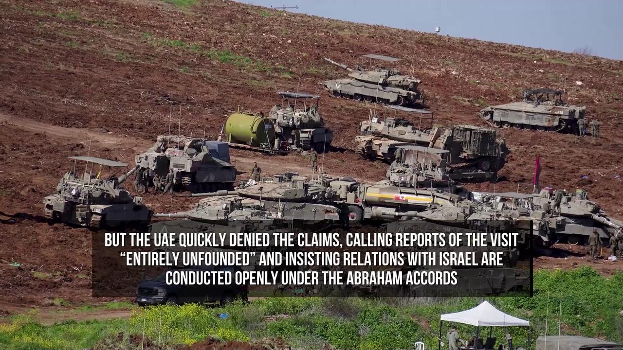 Video thumbnail for Netanyahu Claims Secret UAE Visit During Iran War As Abu Dhabi Denies It.