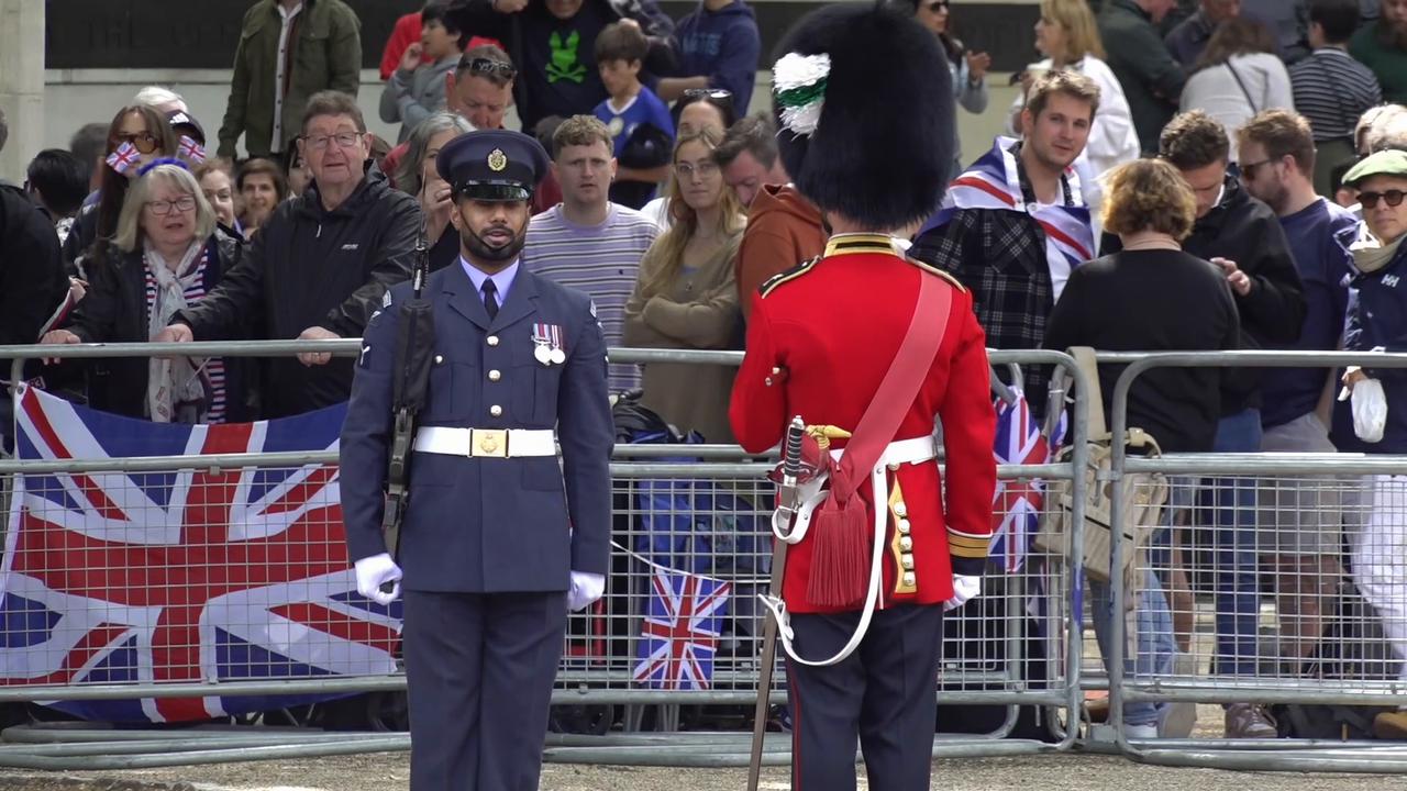 Video thumbnail for UK: 'Trooping the Colour' parade held for King Charles III’s official birthday in London.