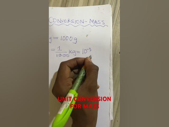 'Video thumbnail for Unit Conversion for Mass'