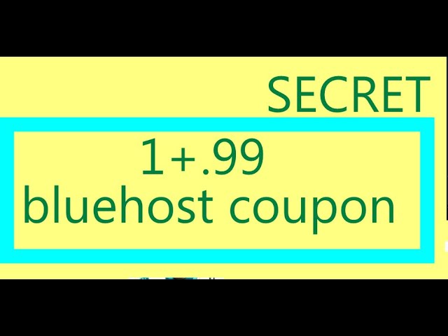 'Video thumbnail for Bluehost Coupon Code: Unlock Huge DISCOUNTS!  $1.99 BlueHost Coupon Code'