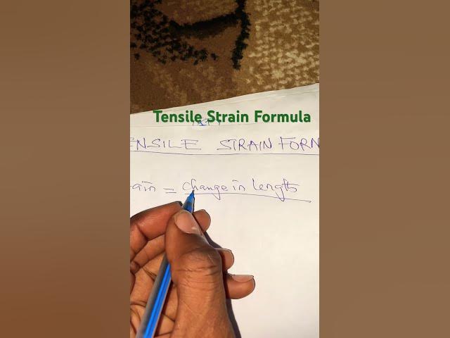 'Video thumbnail for Tensile strain formula #tensilestrainformula'