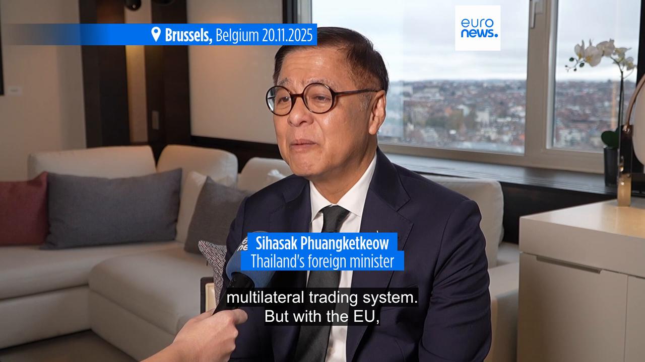Video thumbnail for Thailand's foreign minister hopes EU will help bring balance of powers to ASEAN region