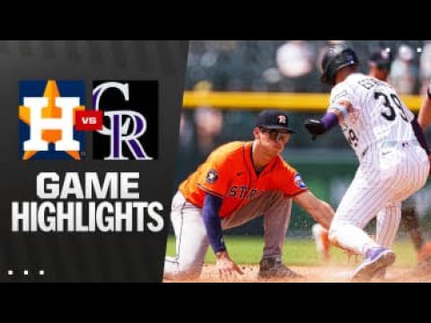 Video thumbnail for Houston Astros at Colorado Rockies Full-Game Highlights! | 07/03/2025