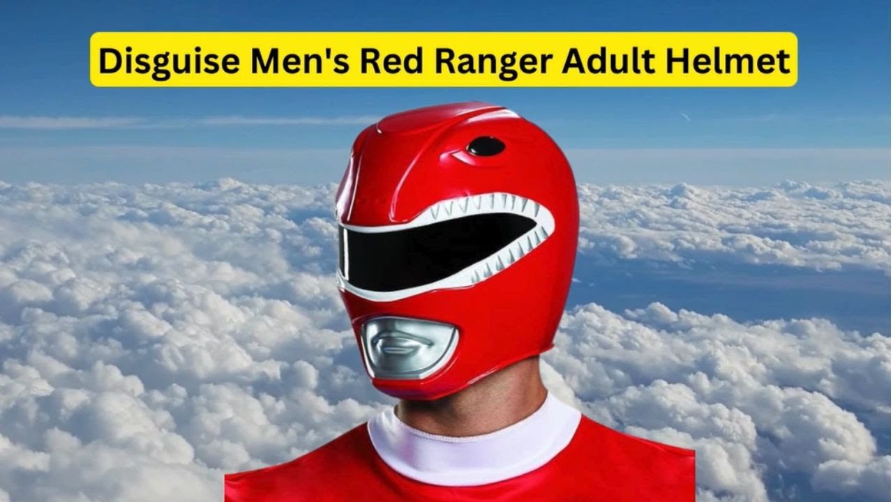 'Video thumbnail for Disguise Men's Red Ranger Adult Helmet'