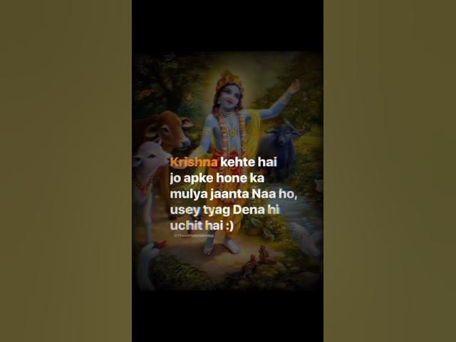 Video thumbnail for Leave them who does'nt give you the importance ✨💯✅ #bhagavadgita #sanatandharma #quotes #lordkrishna