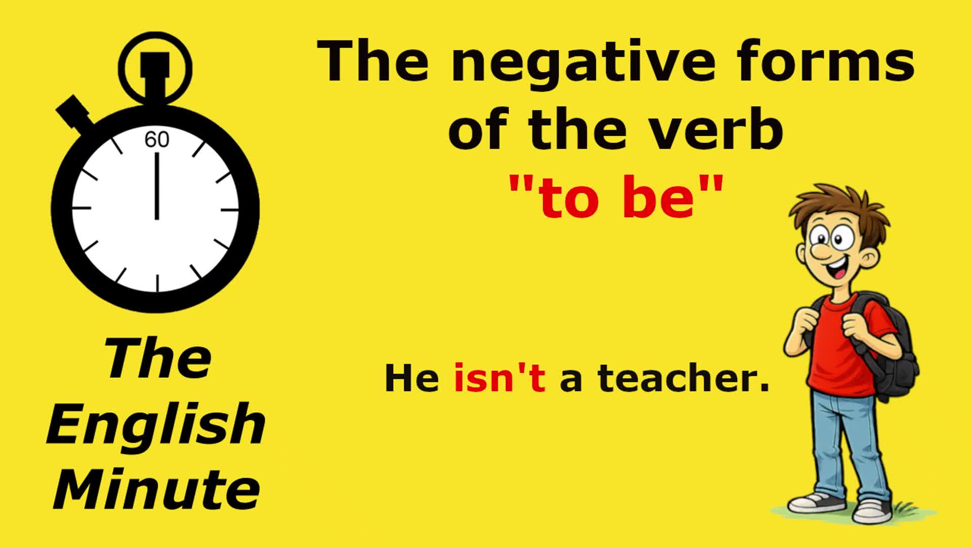 Video thumbnail for The verb "to be" negative