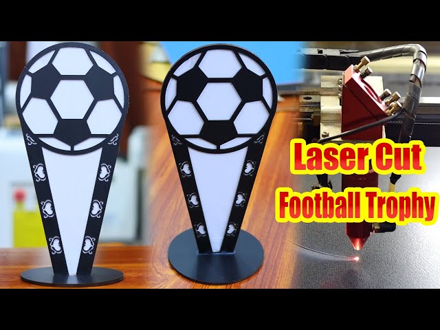 Video thumbnail for How to make Laser Cut Champions Trophy DIY Wooden Football Sports Winning Trophy Model Design