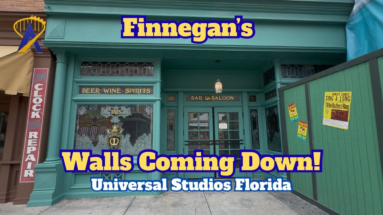 Video thumbnail for Finnegan's Refurb Seemingly In Final Stages As Walls Start Coming Down at Universal Studios Florida