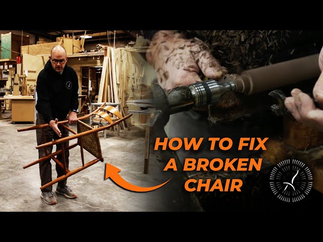 Video thumbnail for Chair Rung Repair with Vee-scarf joint
