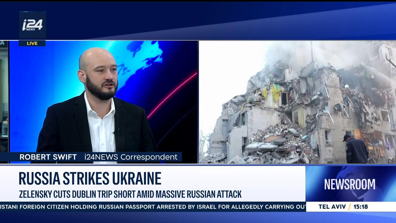 Video thumbnail for Russia strikes Ukraine: Zelensky cuts Dublin trip short amid massive Russian attack