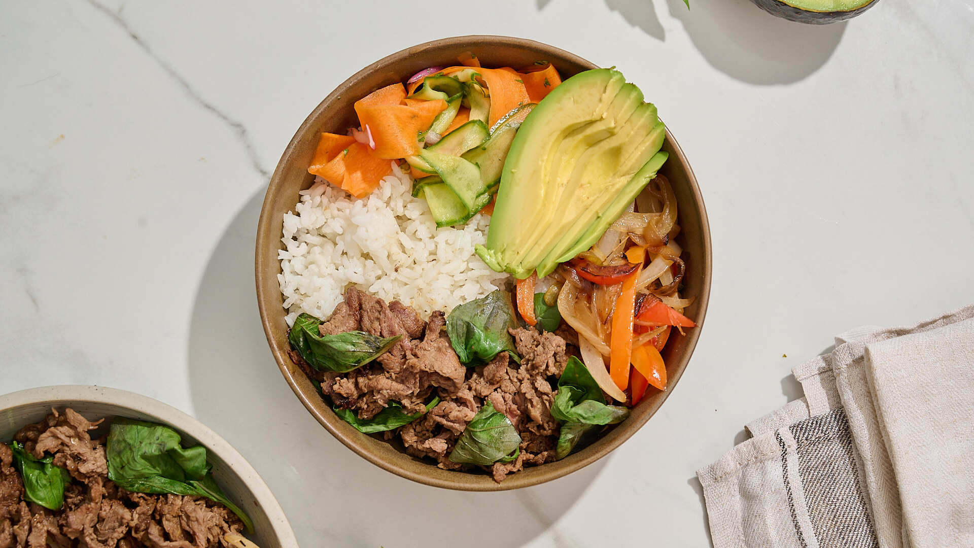 Video thumbnail for Thai Basil Beef Bowls Recipe
