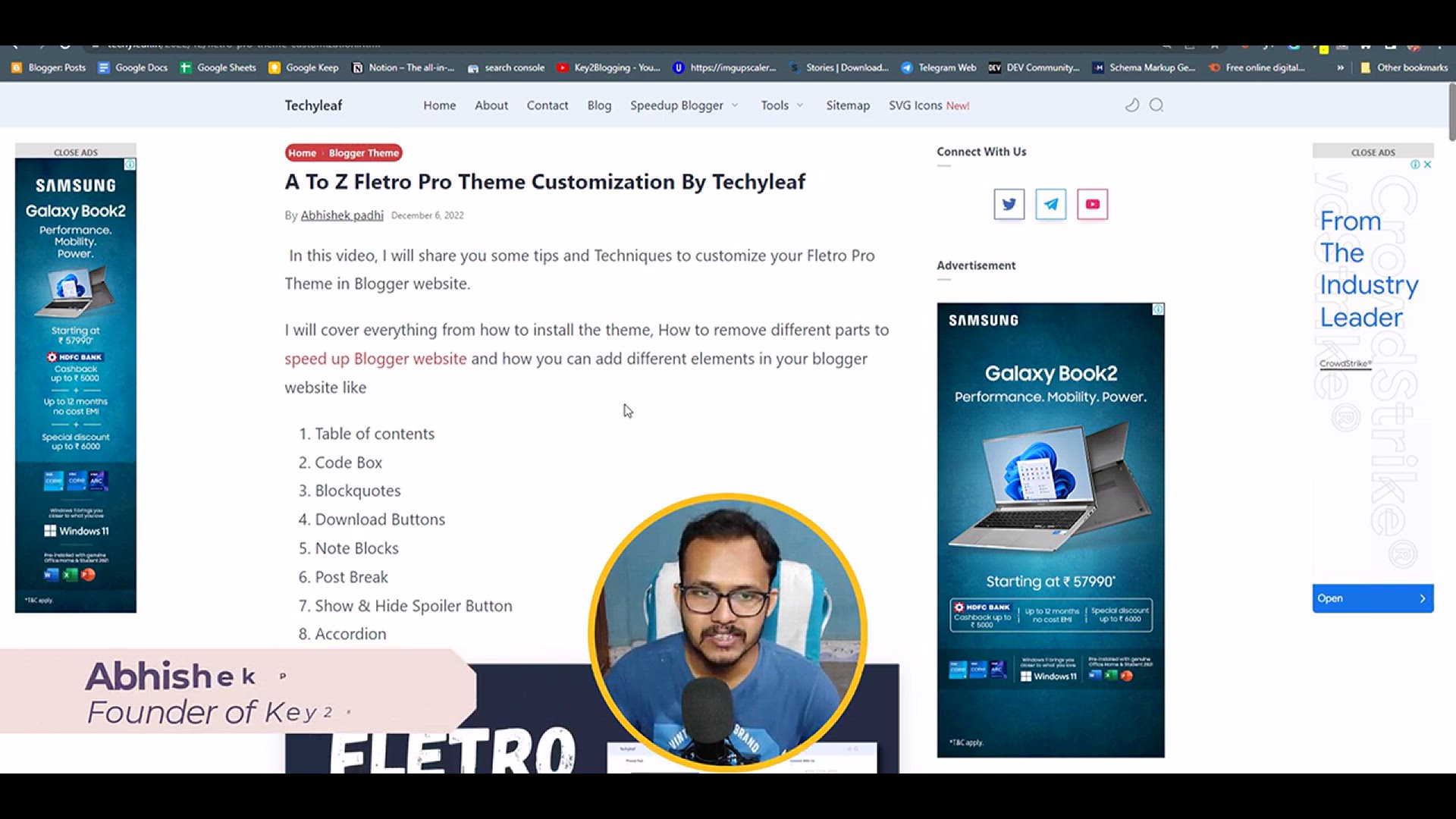 'Video thumbnail for How to Add Sticky Floating ad in Blogger ( Sticky On Page Scroll)'