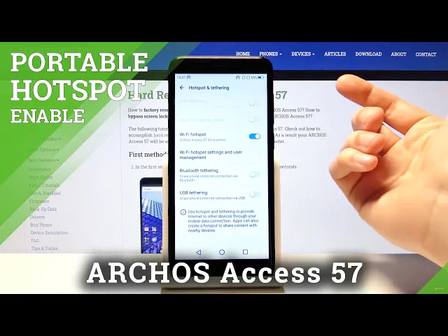 Video thumbnail for How to Activate Portable Hotspot on Archos Access 57 - Personalize Network Settings