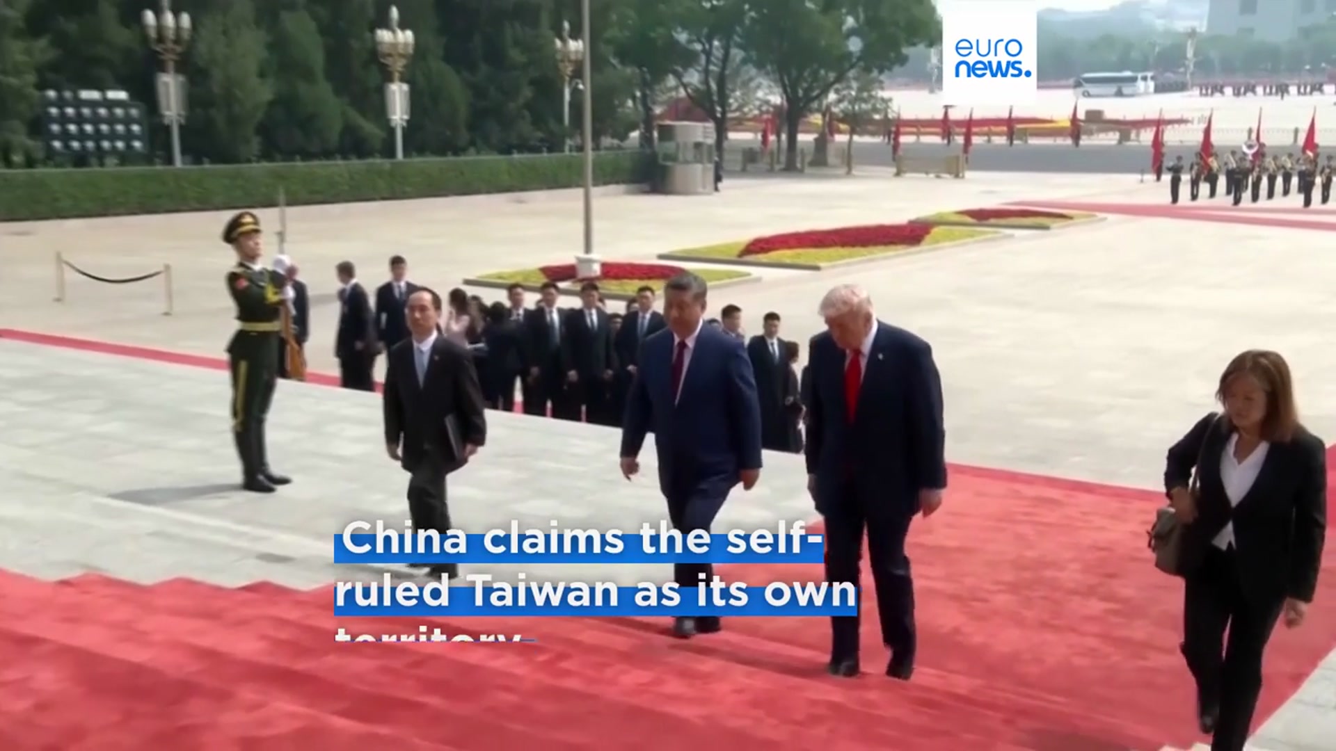 Video thumbnail for Xi says China and US advancement go 'hand-in-hand' as Trump extends invitation to White House