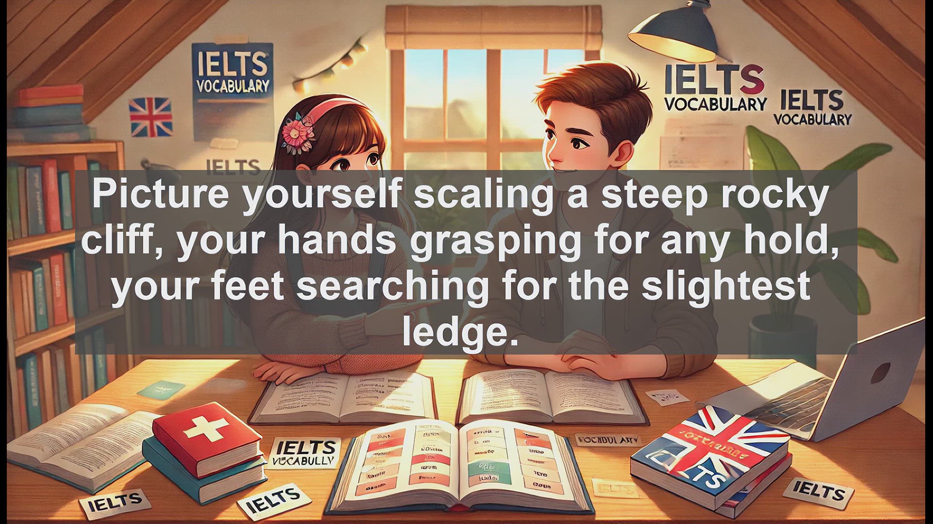 'Video thumbnail for 2000 Must Know IELTS 9.0 Vocabulary - Clamber: Mastering the Art of Effortful Climbing'