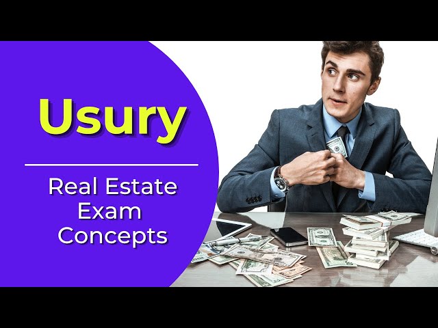 Video thumbnail for Usury: What is it? Real estate license exam questions.