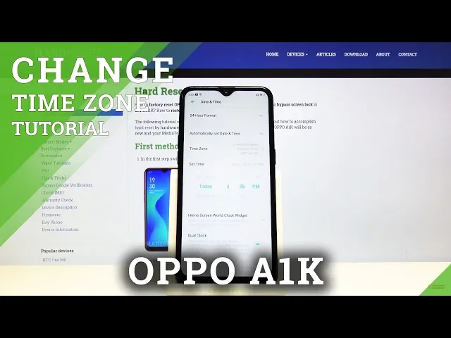Video thumbnail for How to Change Date & Time in OPPO A1K – Time Settings