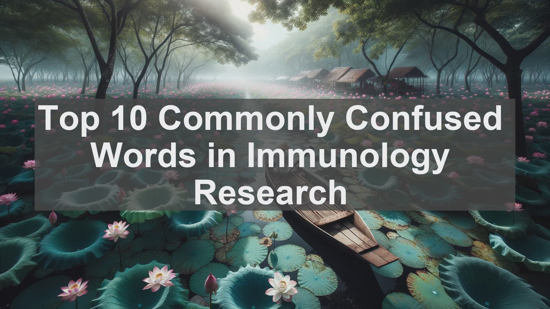 'Video thumbnail for Top 10 Commonly Confused Words in Immunology Research'