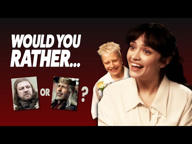 Video thumbnail for "Imagine Mucking Out A Dragon" 😂 Olivia Cooke & Emma D'Arcy Play Would You Rather...