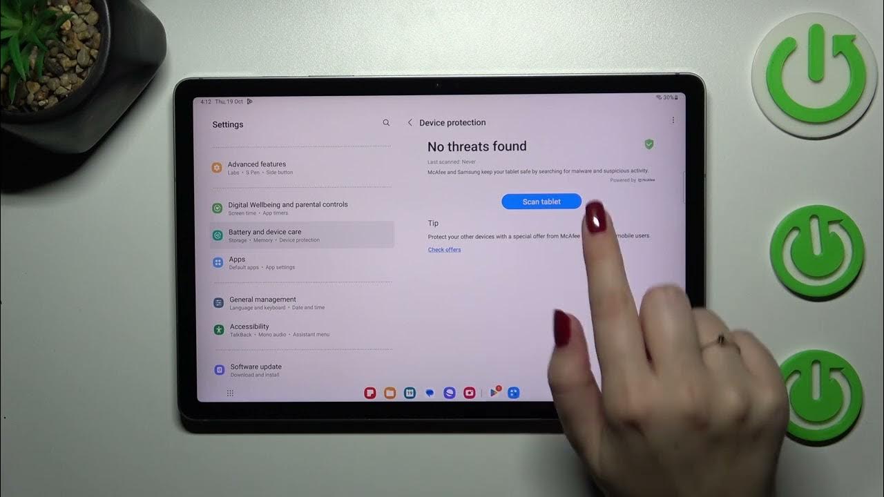 Video thumbnail for How to Perform Virus Scan in SAMSUNG Galaxy Tab S9 FE?