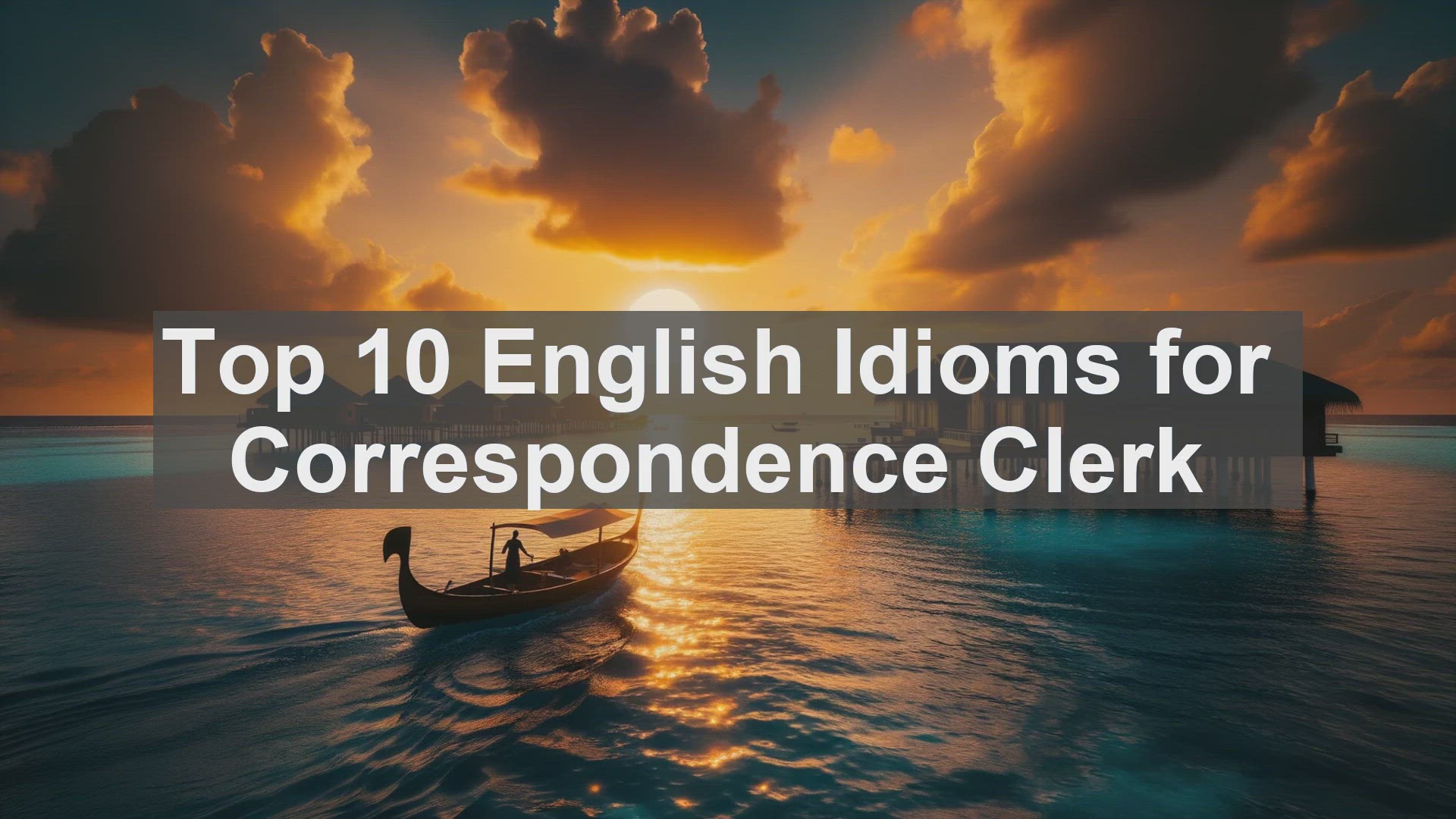 'Video thumbnail for Top 10 English Idioms for Correspondence Clerk'