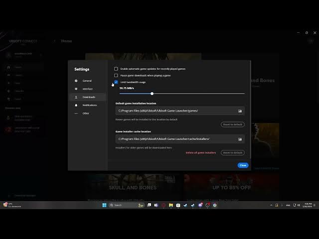 Video thumbnail for How To Limit & Unlimit Download Speed In Ubisoft Connect 2024