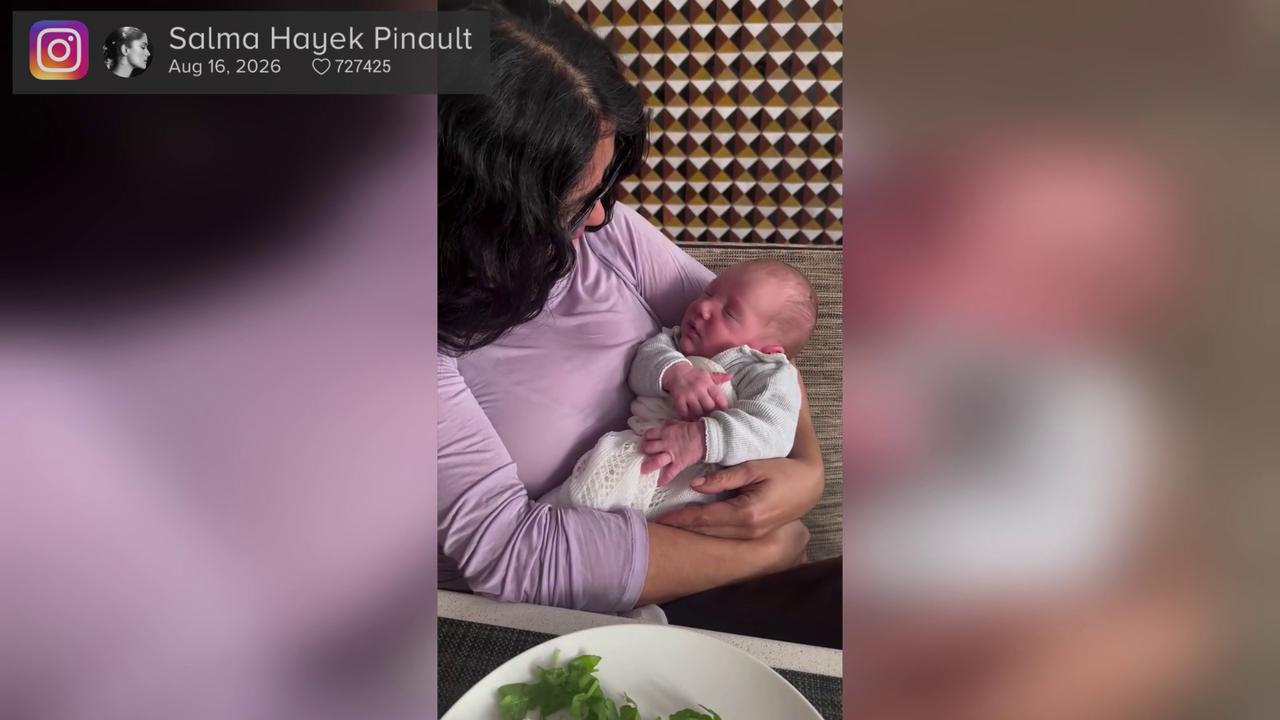 Video thumbnail for UNCAPTIONED: Salma Hayek becomes a grandmother.