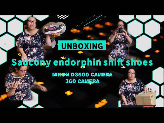 Video thumbnail for Unboxing my saucony endorphin shift, nikon D3500 and the 360 camera!