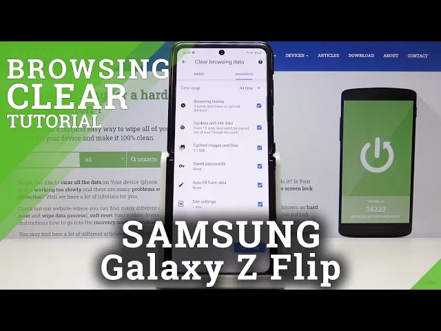 Video thumbnail for How to Clear Browsing Data in SAMSUNG Galaxy Z Flip – Restore Browser