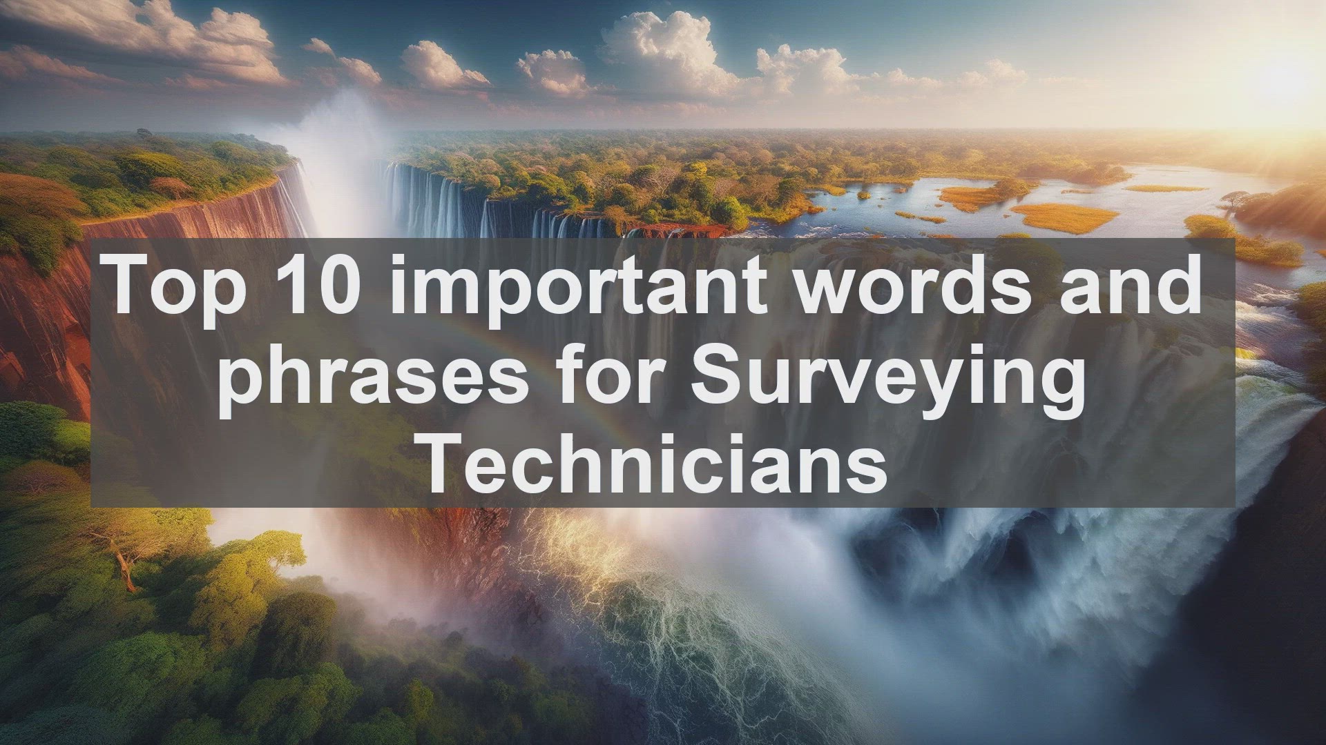 'Video thumbnail for Top 10 important words and phrases for Surveying Technicians'