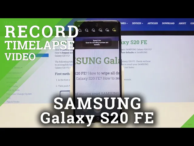 Video thumbnail for Change Timelapse Speed - Samsung Galaxy S20 FE