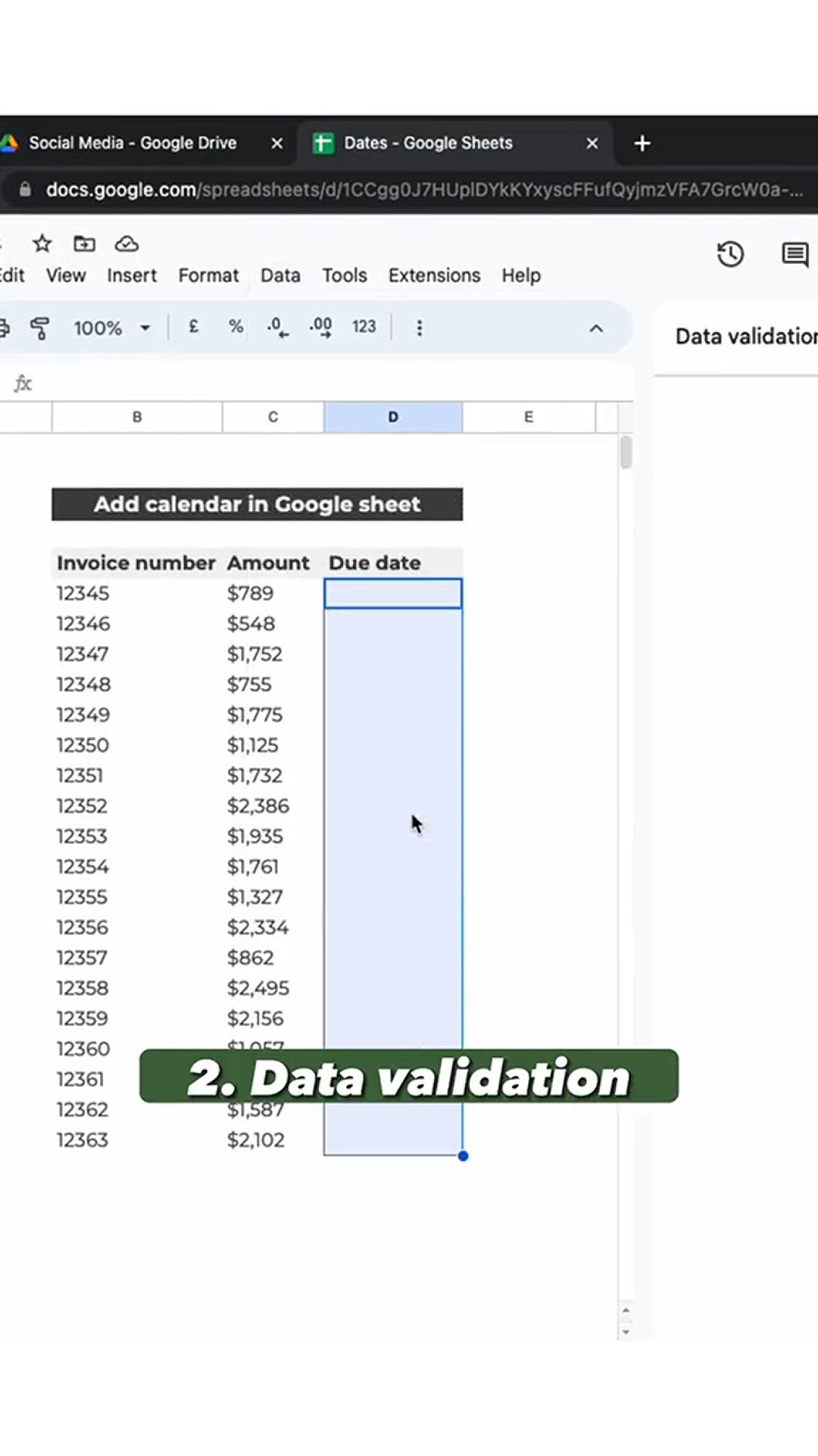 'Video thumbnail for Add a calendar to your #googlesheets in 3 easy steps! '