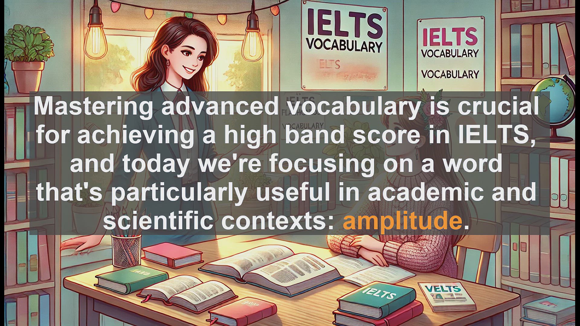 'Video thumbnail for 5000 Must Know IELTS 8.0 Vocabulary - IELTS Vocabulary: Understanding and Using 'Amplitude''