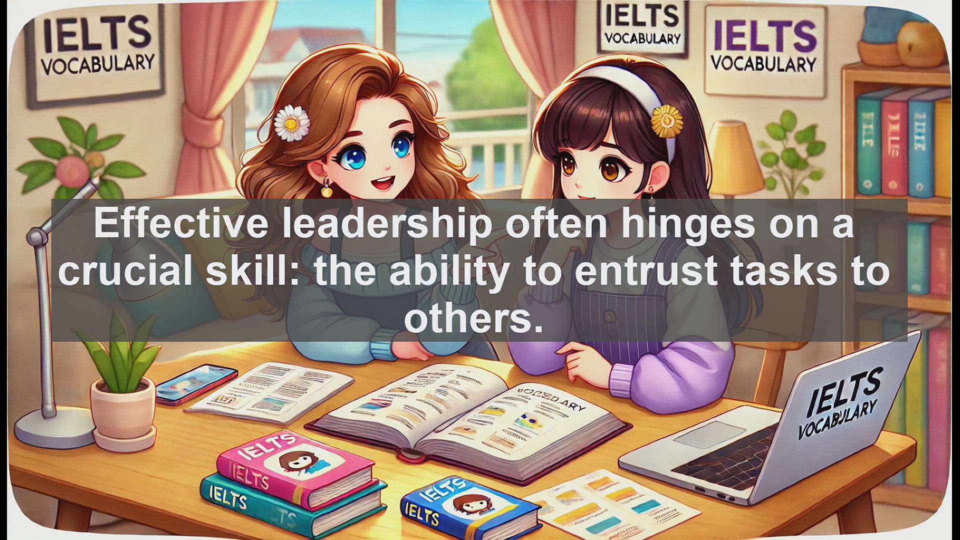'Video thumbnail for 5000 Must Know IELTS 8.0 Vocabulary - Delegation: The Key to Effective Leadership'