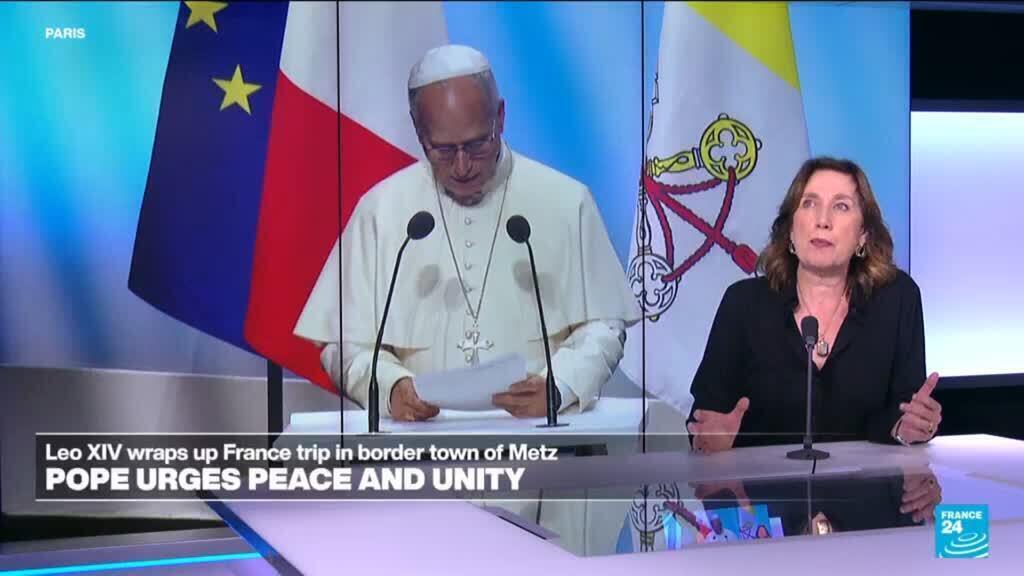 Video thumbnail for Pope wraps up 'hugely successful' France visit with Metz speech