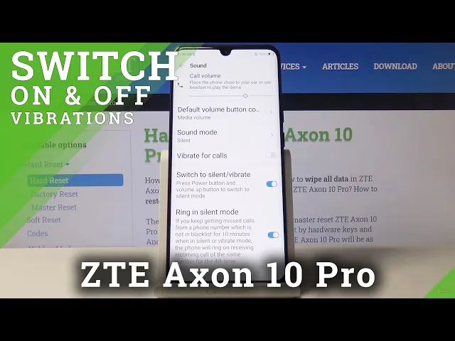 Video thumbnail for How to Manage Vibrations in ZTE Axon 10 Pro - Enter Vibration Settings