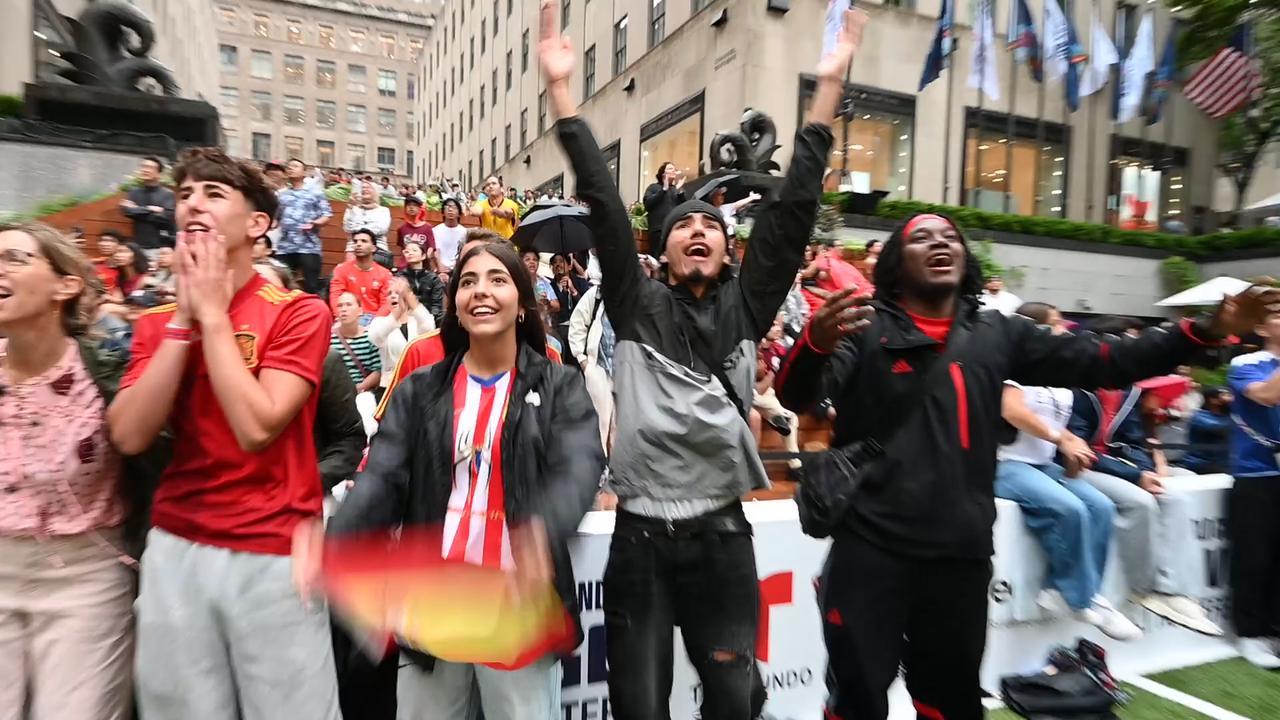 Video thumbnail for NY: Rockefeller Center World Cup Fan Village.