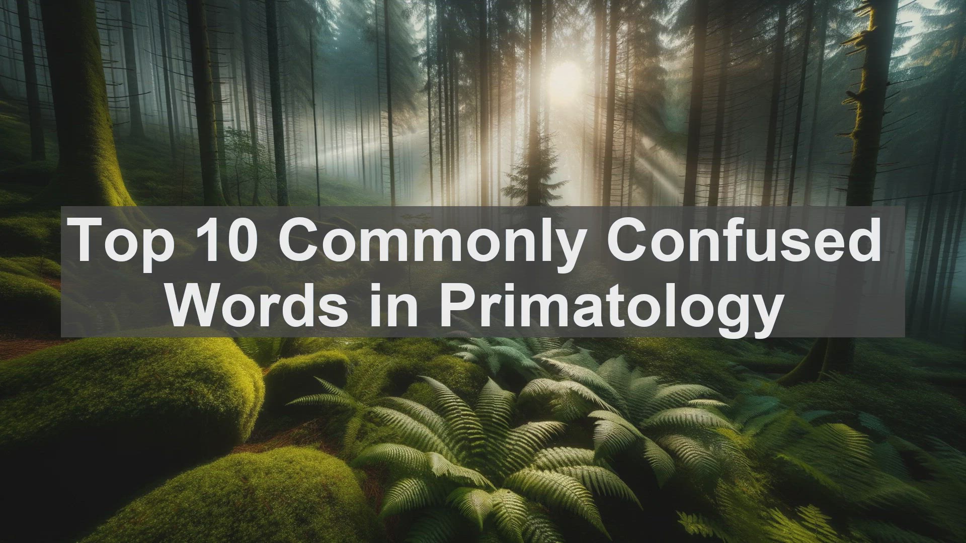 'Video thumbnail for Top 10 Commonly Confused Words in Primatology'