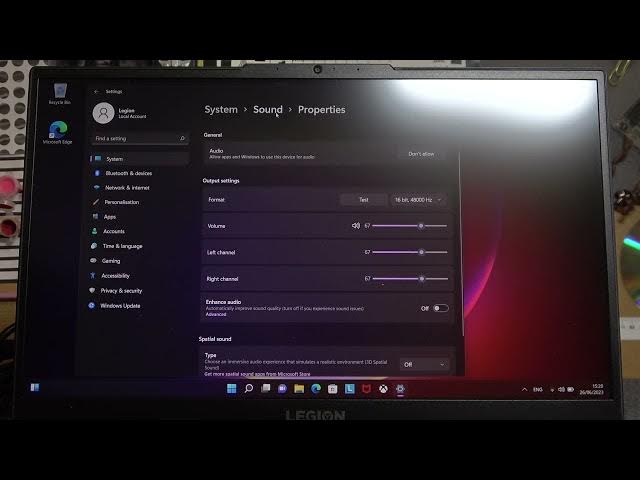 Video thumbnail for How To Change Default Audio Output On Lenovo Legion Laptop
