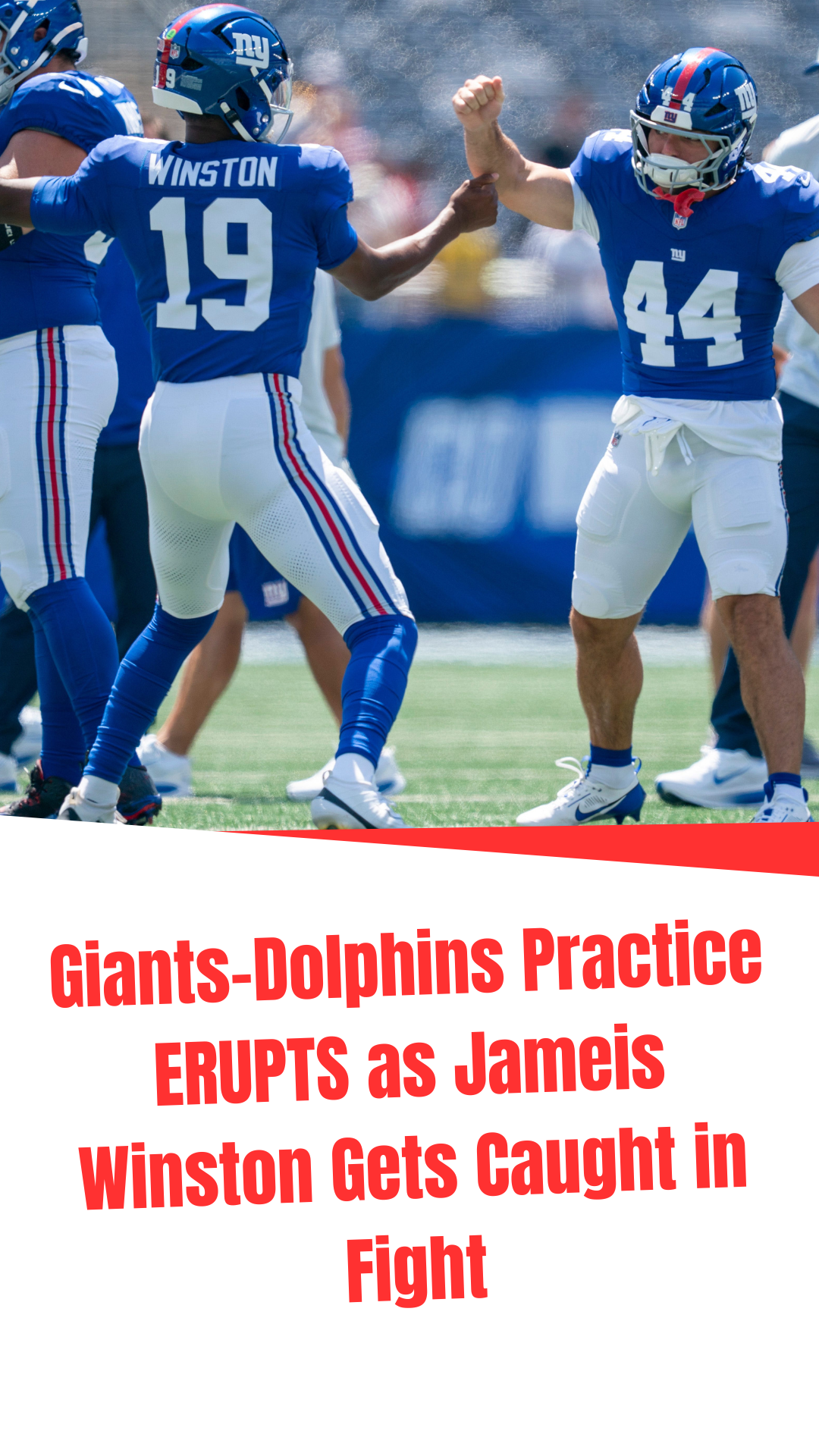 Video thumbnail for Giants-Dolphins Practice ERUPTS as Jameis Winston Gets Caught in Fight