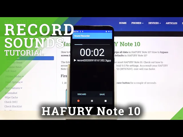 Video thumbnail for How to Record Sounds on HAFURY Note 10 – Use Sound Recorder