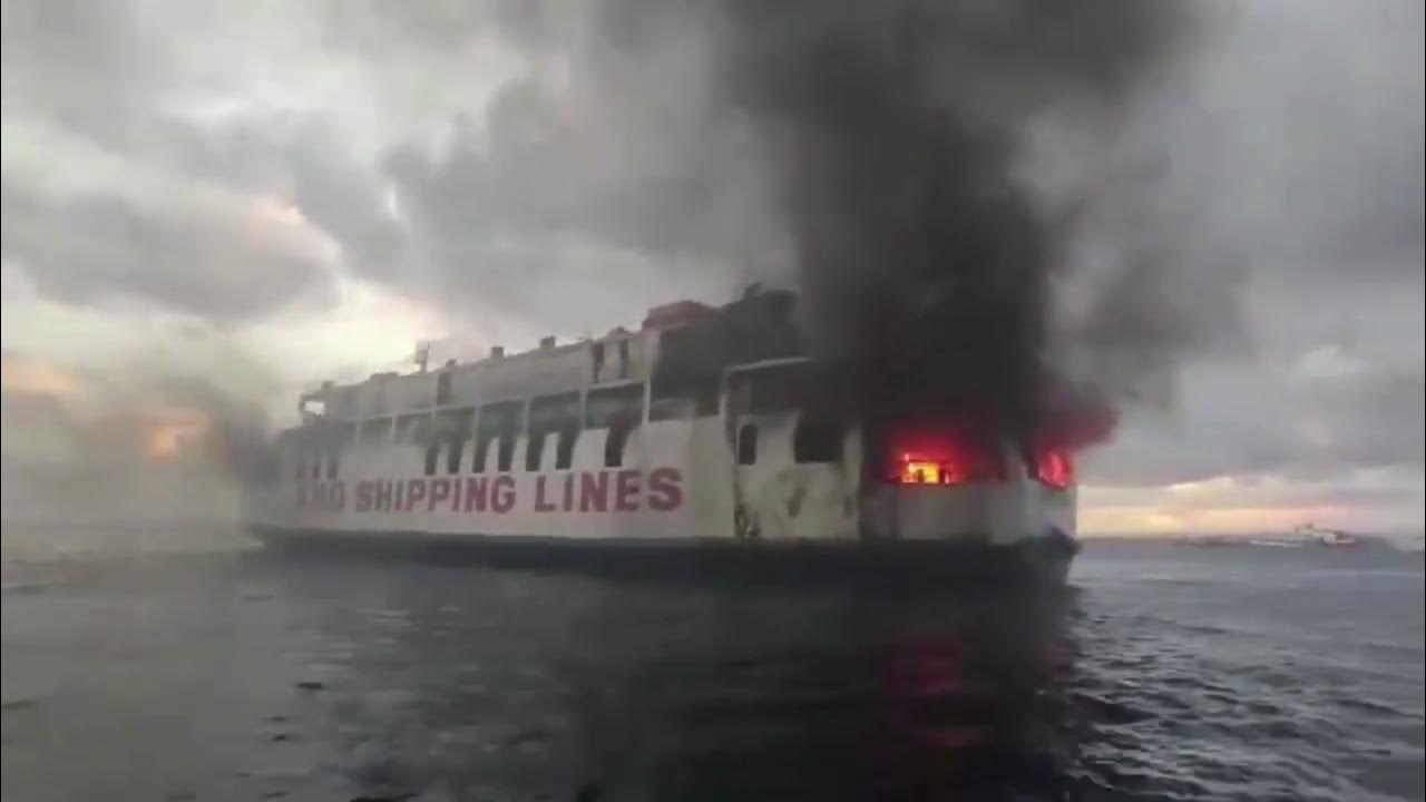 Video thumbnail for Philippine Ferry With 120 People on Board Catches Fire