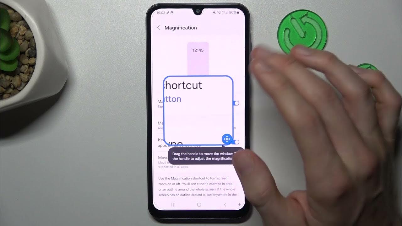 Video thumbnail for How to Add Or Remove Magnification on SAMSUNG Galaxy A15