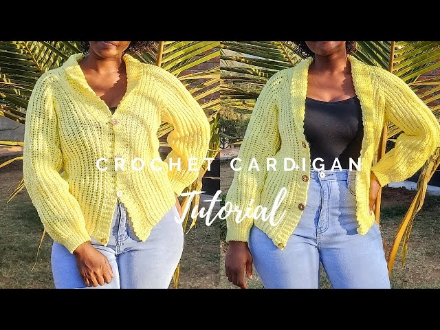 Video thumbnail for Crochet Clothes: Crochet Sweater Cardigan Tutorial| Beginner Friendly | (XS-5XL)
