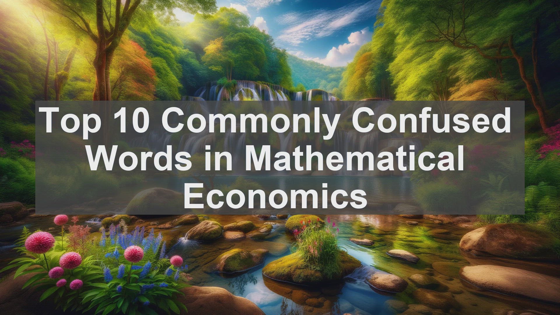 'Video thumbnail for Top 10 Commonly Confused Words in Mathematical Economics'