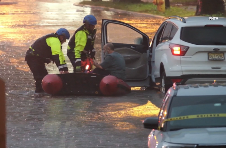 Video thumbnail for Flash flooding traps drivers and prompts water rescues across Newark