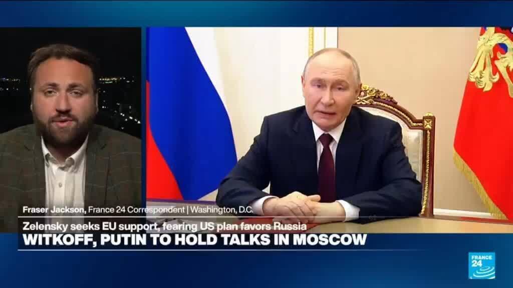 Video thumbnail for Witkoff and Kushner to meet Putin in Moscow to discuss an end to the Ukraine war